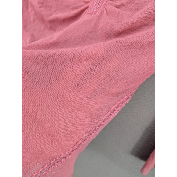 The Limited Mesh Top Women's M Flare Sleeves Embellished Rhinestone V-Neck Y2K‎ - Picture 6 of 13